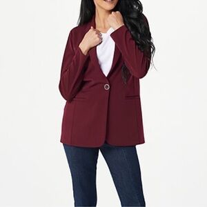 Susan Graver Burgundy Blazer